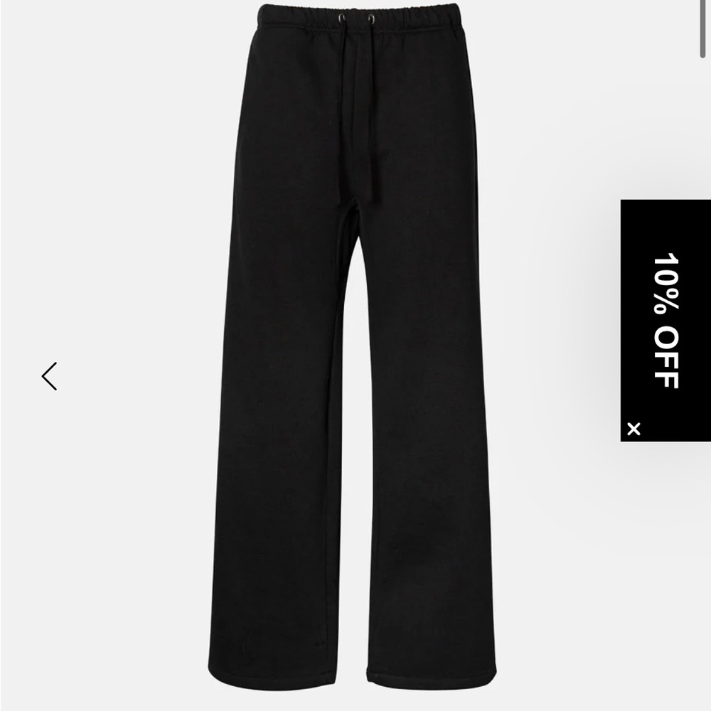 Elwood Faded Black Straight Wide-Leg Sweatpants - Size Medium (30”-34”)